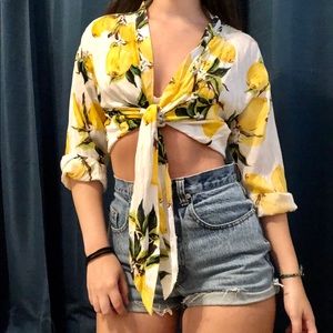 Nasty Gal lemon top